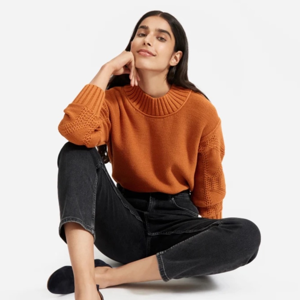 🍍3 For 50🍍Women’s Knit Crewneck Sweater in Burnt Orange